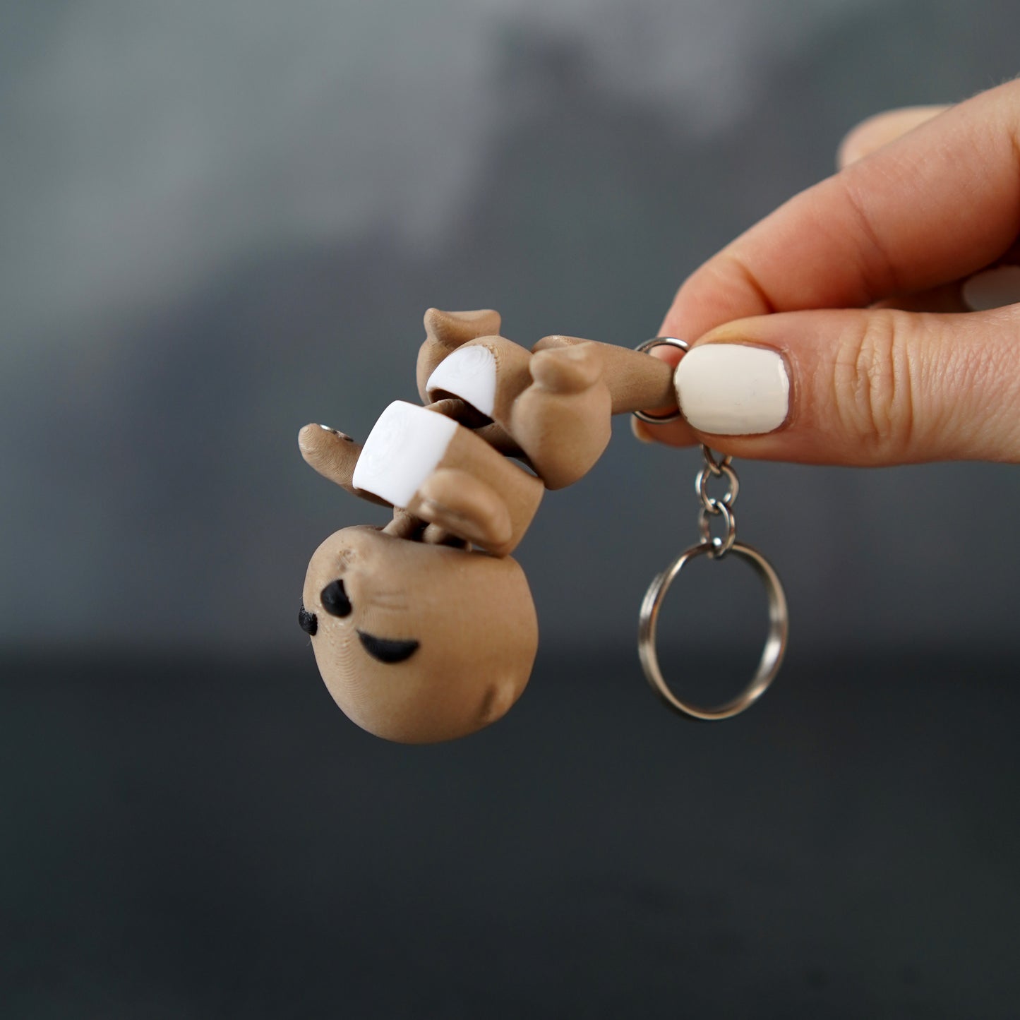 Flexi Baby Otter Magnetic Keychain – 3D Printed Fidget Toy, Cute Collectible Keychain