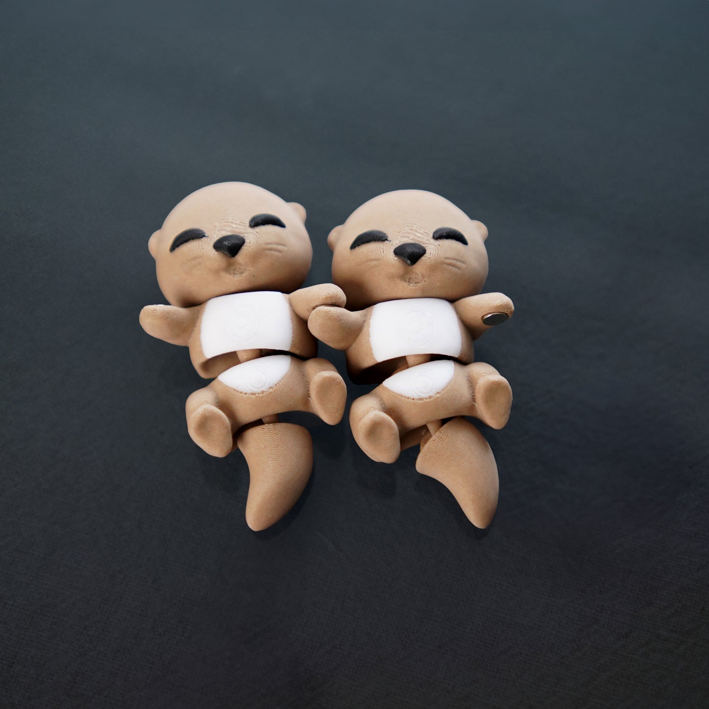 Flexi Baby Otter Magnetic Keychain – 3D Printed Fidget Toy, Cute Collectible Keychain