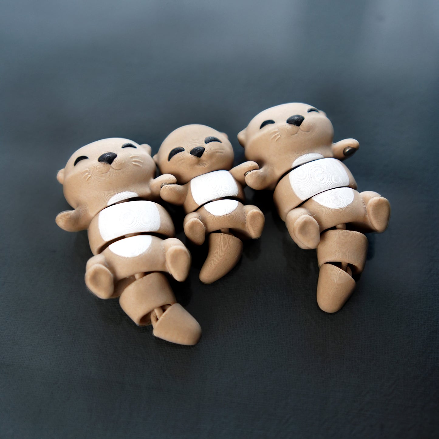 Flexi Baby Otter Magnetic Keychain – 3D Printed Fidget Toy, Cute Collectible Keychain