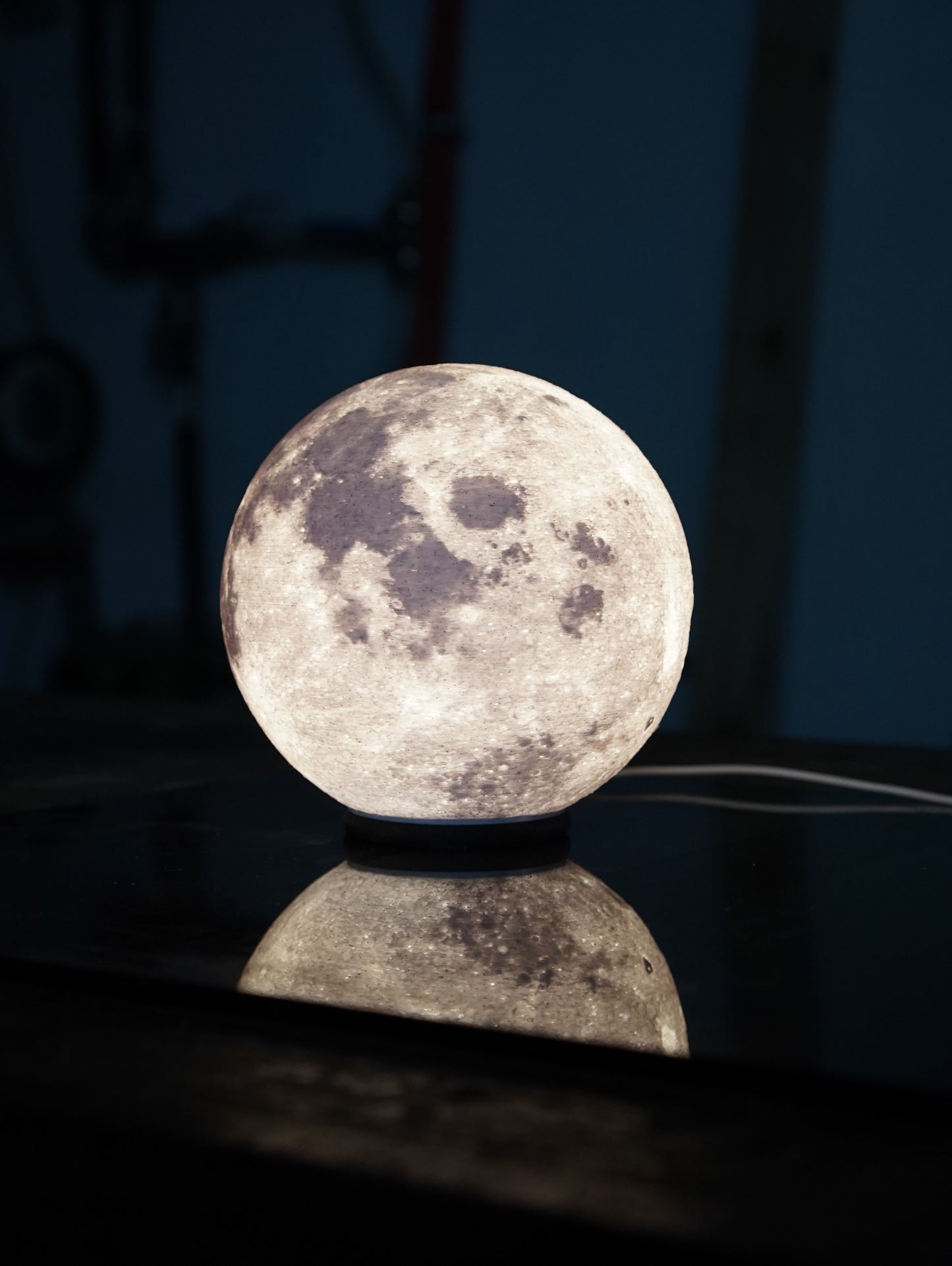 Moon Lamp (15cm) Night Light Lithophane 3D Printed Decor