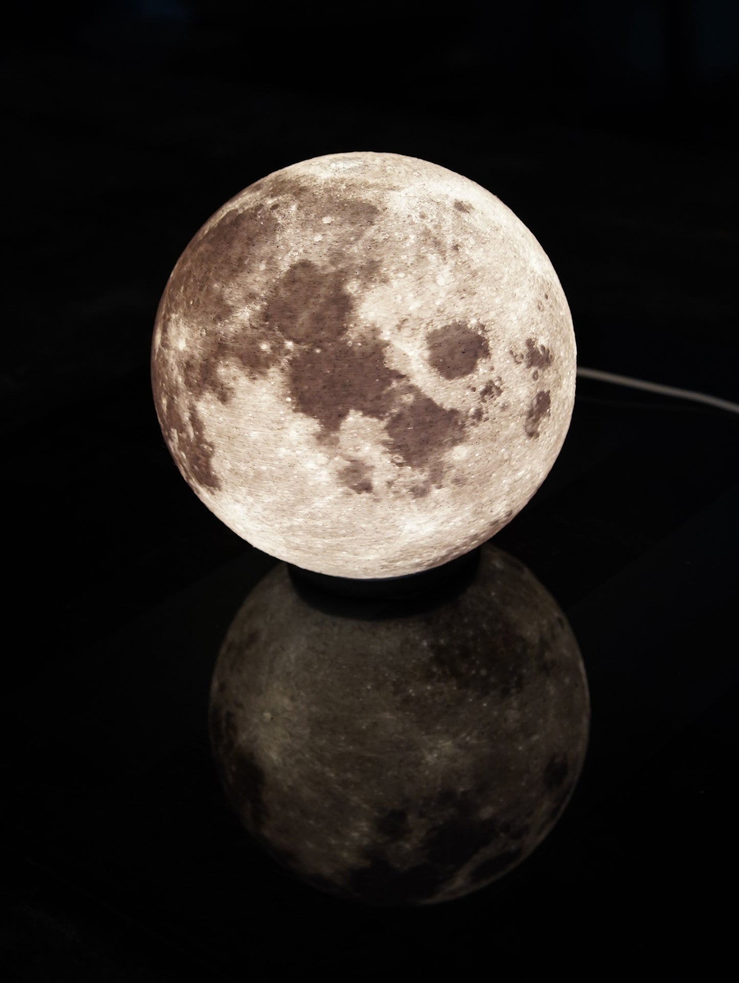 Moon Lamp (15cm) Night Light Lithophane 3D Printed Decor
