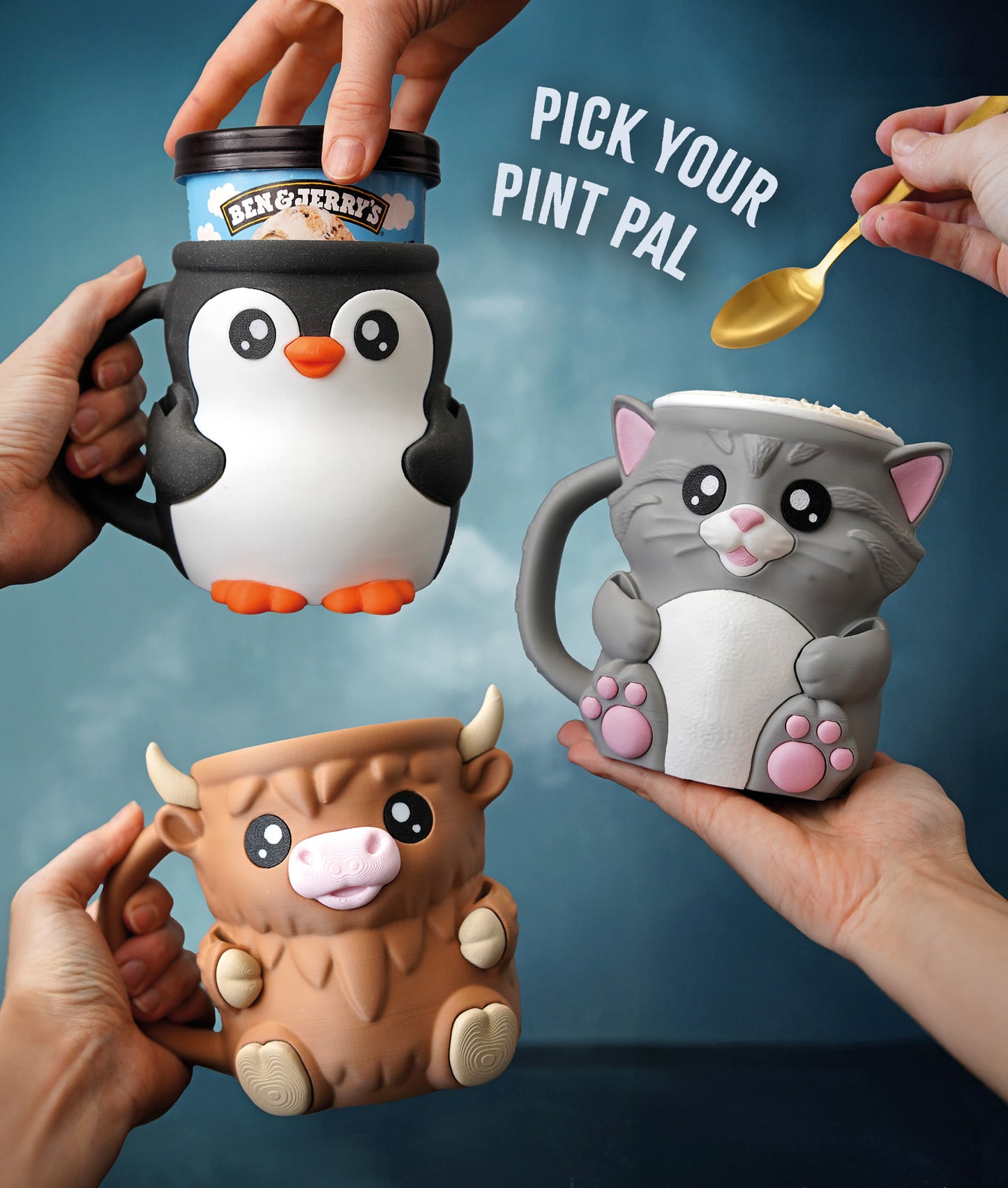 Pebbles, the Penguin Ice Pint Holder
