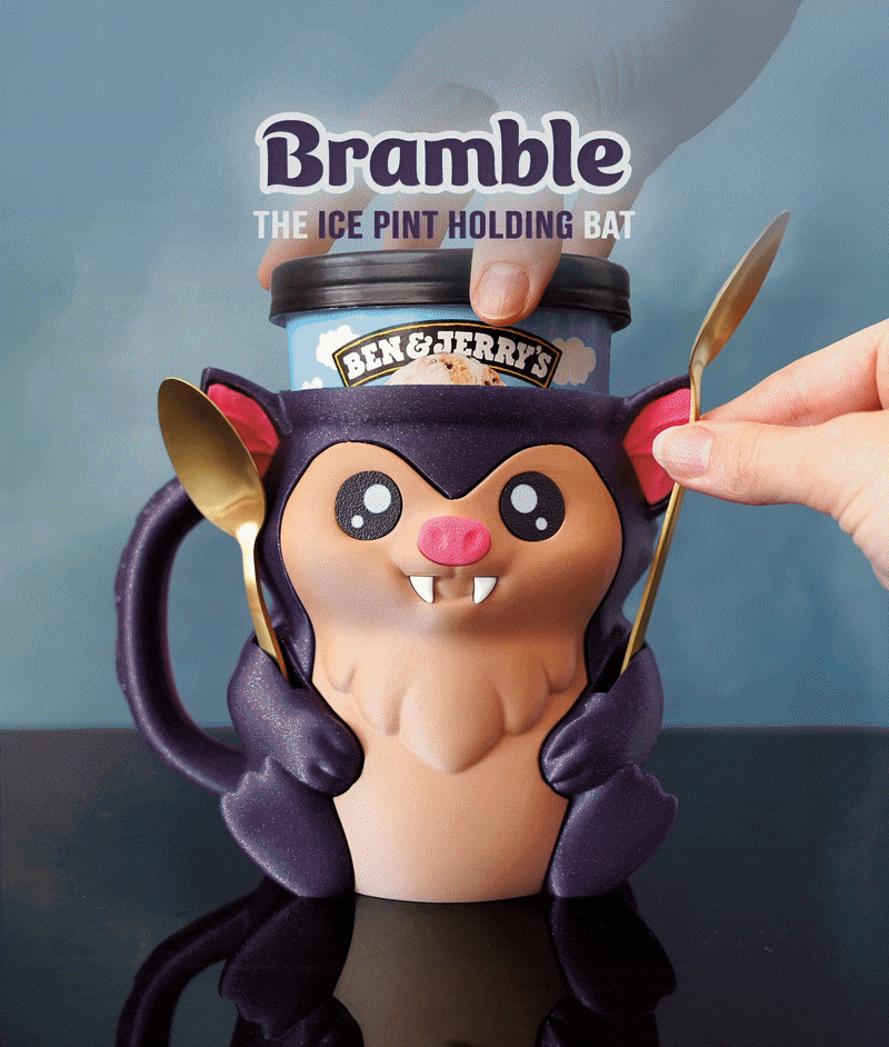 Bramble, the Bat Ice Pint Holder