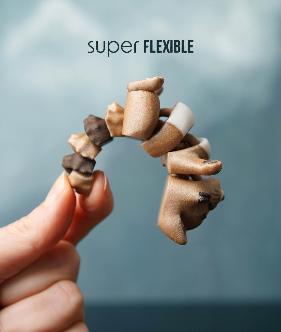 Flexi Cat Magnetic Keychain – 3D Printed Fidget Toy, Cute Collectible Keychain