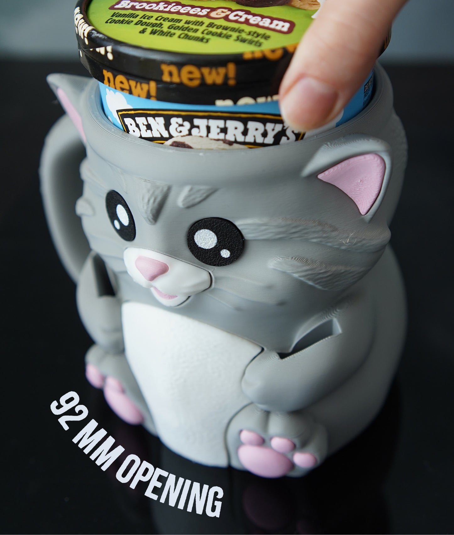 Cuddles, the Cat Ice Pint Holder