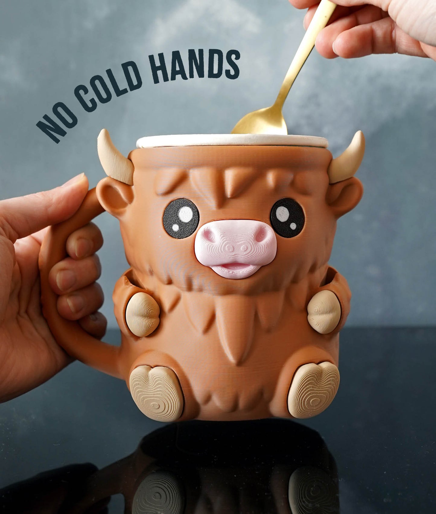 Ferdinand, the Highland Cow Ice Pint Holder
