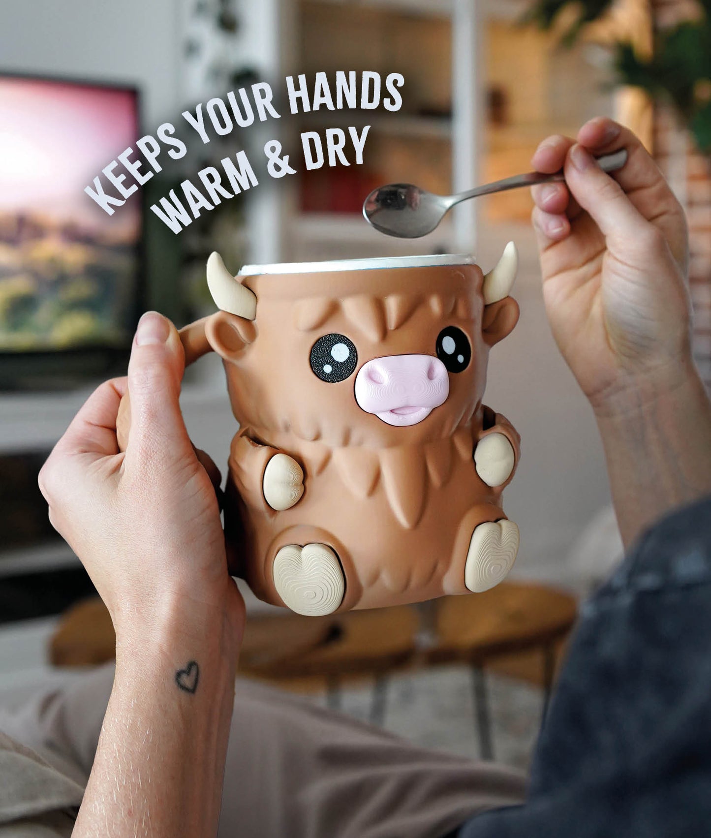 Ferdinand, the Highland Cow Ice Pint Holder