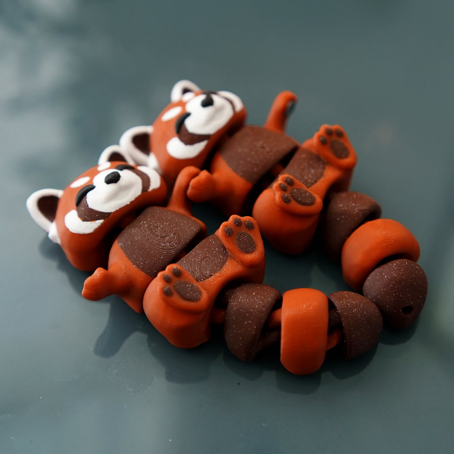 Flexi Red Panda Magnetic Keychain – Cute Fidget Toy & Collectible
