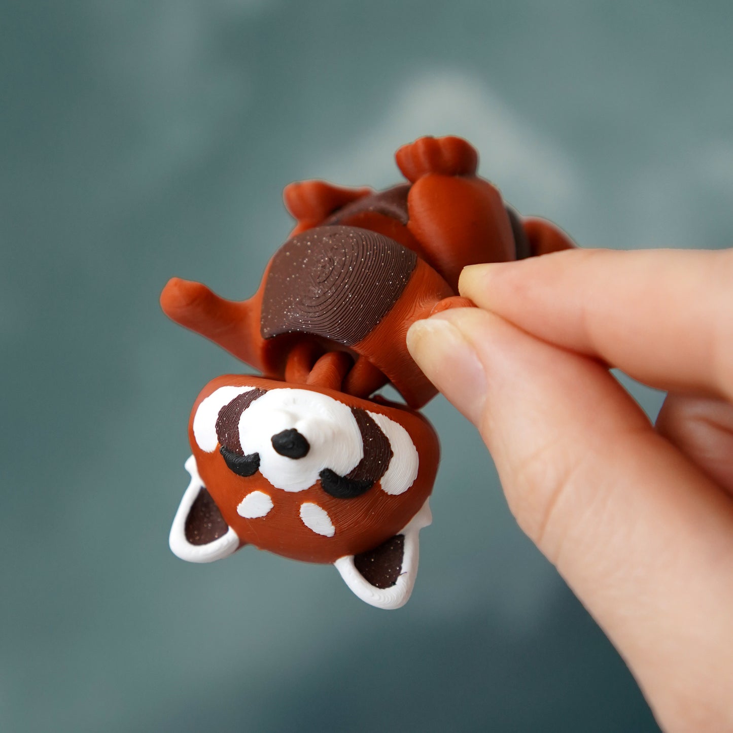 Flexi Red Panda Magnetic Keychain – Cute Fidget Toy & Collectible