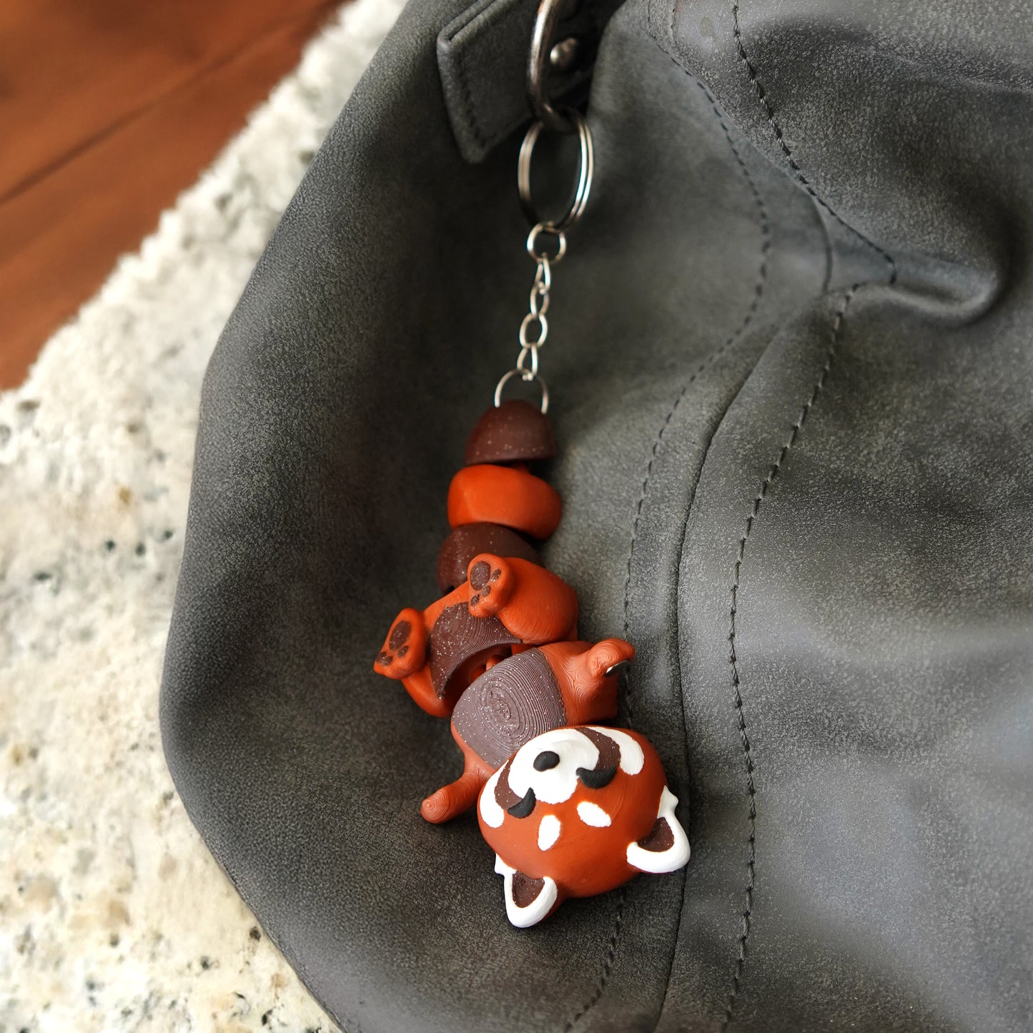 Flexi Red Panda Magnetic Keychain – Cute Fidget Toy & Collectible