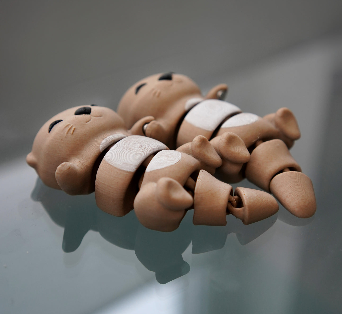 Flexi Otter Magnetic Keychain – 3D Printed Fidget Toy, Cute Collectible Keychain