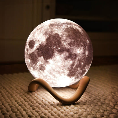 Mondlampe Nachttisch Mondlampe Mond Nachtlicht Schreibtischlampe Lithophane 3D Druck Mondlampe Modern Decor Lamp