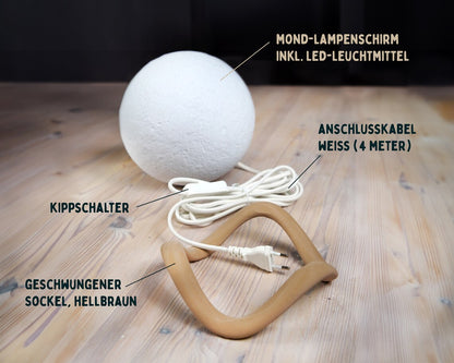 Mondlampe Nachttisch Mondlampe Mond Nachtlicht Schreibtischlampe Lithophane 3D Druck Mondlampe Modern Decor Lamp