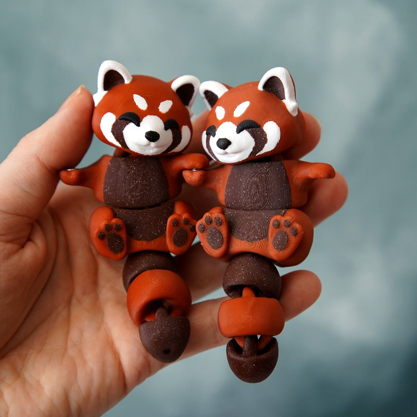 Flexi Red Panda Magnetic Keychain – Cute Fidget Toy & Collectible