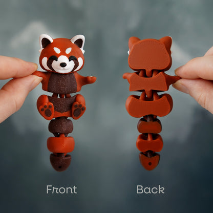 Flexi Red Panda Magnetic Keychain – Cute Fidget Toy & Collectible