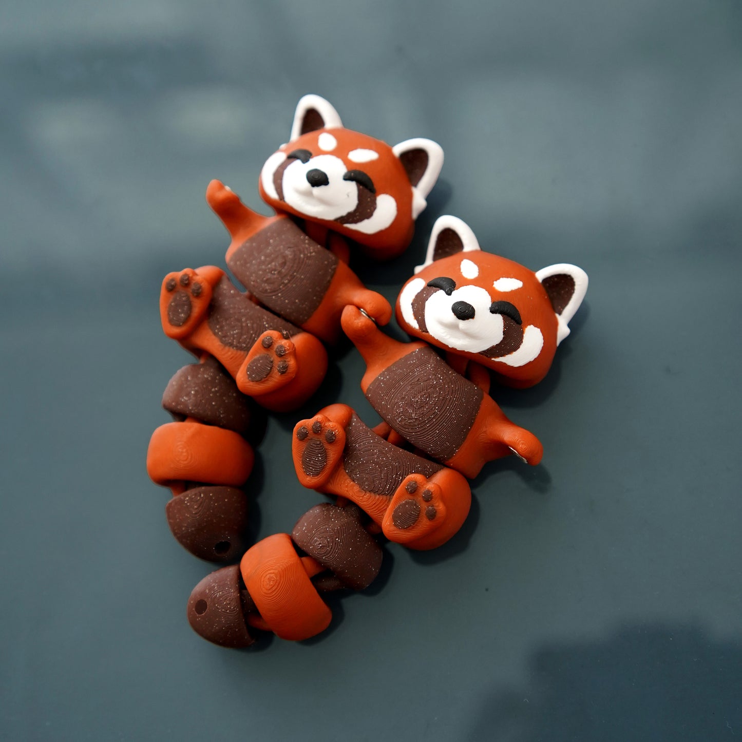 Flexi Red Panda Magnetic Keychain – Cute Fidget Toy & Collectible