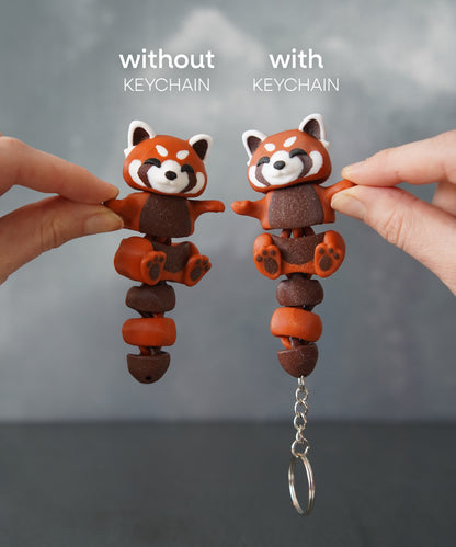 Flexi Red Panda Magnetic Keychain – Cute Fidget Toy & Collectible