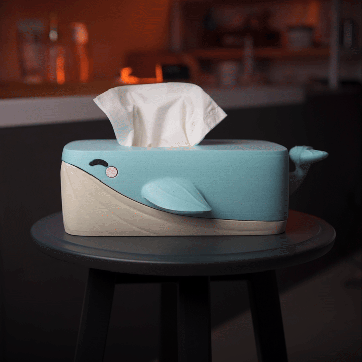 Bubbles the Whale Tissue Box Cover